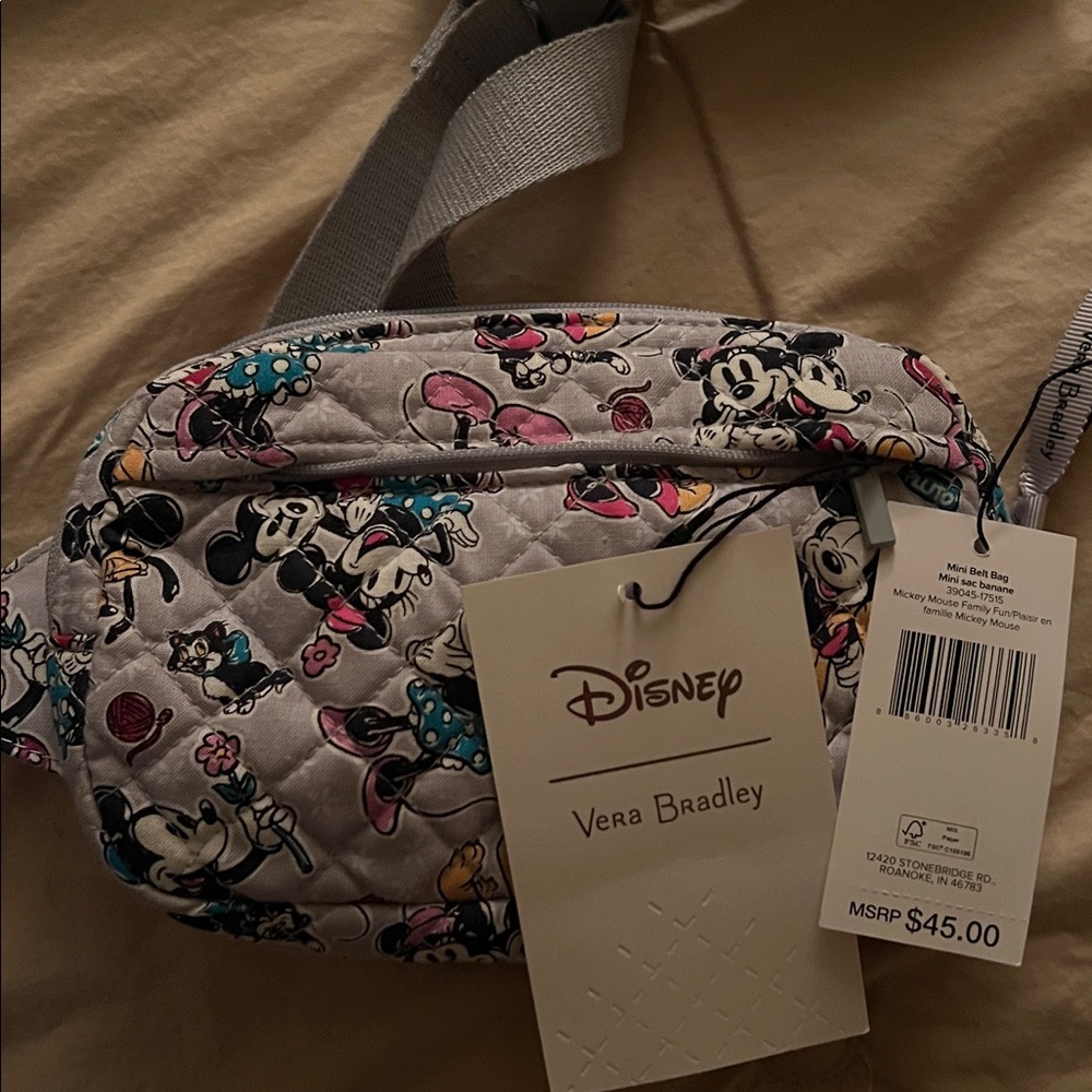 Vera Bradley Disney Mini Bag - Gray and Pink